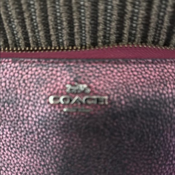 Coach Metallic Pink and Black Zip Wallet - Picture 4 of 4